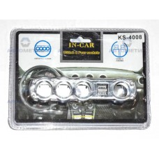 Разветвитель прикуривателя 4-ной+2 USB на проводе <7786>