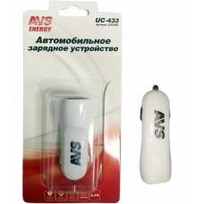 Зарядное устройство под 2 USB 2,4А белое UC-433 A78700S AVS